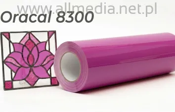Oracal folia witrażowa seria 8300 077 Purpurowy różowy magenta - szerokość 100 cm