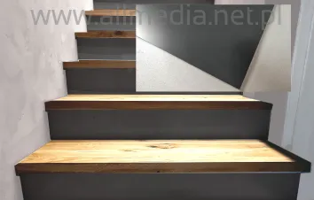 Podstopnie, podstopnice na schody antracyt grafit mat szary na wymiar