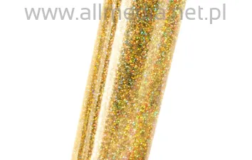 Folia samoprzylepna brokatowa rainbow złota holo 0,61m 50cm