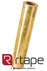 Folia samoprzylepna brokatowa rainbow złota holo 0,61m 50cm