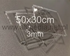 Formatka plexi PMMA bezbarwna 3mm 50x30cm